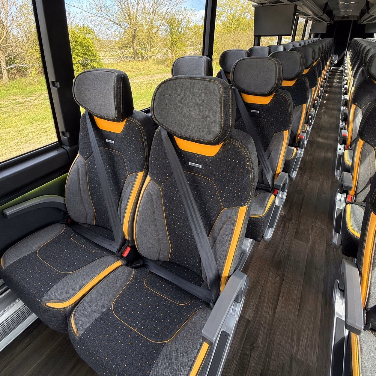 rogers charter bus interior